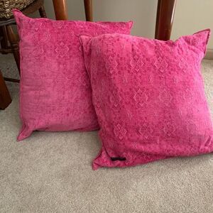 Magaschoni Vibrant Pink Accent Pillows